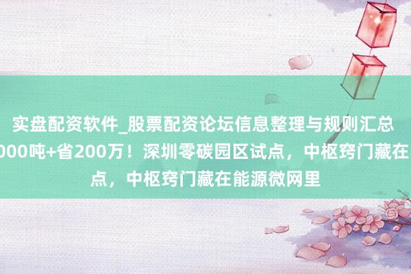 实盘配资软件_股票配资论坛信息整理与规则汇总 年减碳近2000吨+省200万！深圳零碳园区试点，中枢窍门藏在能源微网里